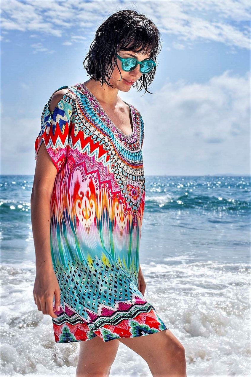 Robe de plage colorée VANID - Intim'idée lingerie ...