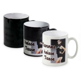 Mug magique noir personnalisable