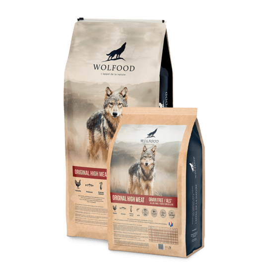 Croquettes pour chien Wolfood Original High Meat à la Volaille et 