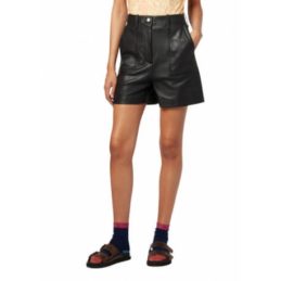 Bermudas-cuir-poches-plaquees-noir