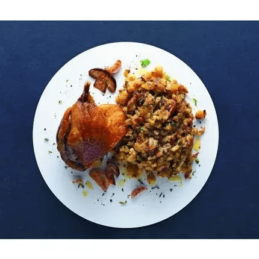 Confit de canard et écrasée de pommes de terre
