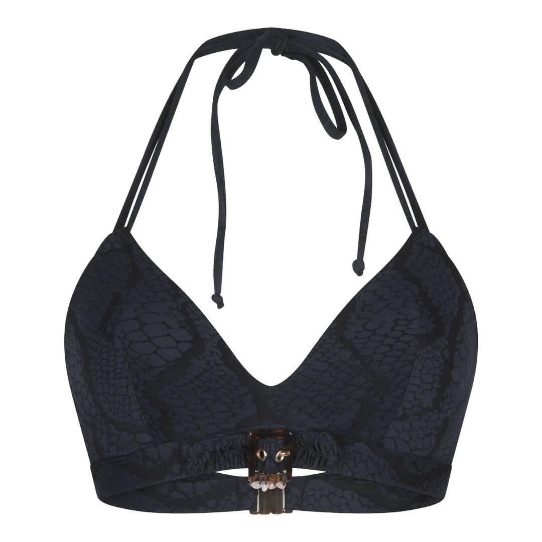 Soutien gorge de bain triangle black snake LingaDore