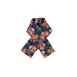 echarpe-doudoune-fleurs-mauve-orange